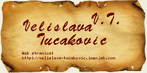 Velislava Tucaković vizit kartica